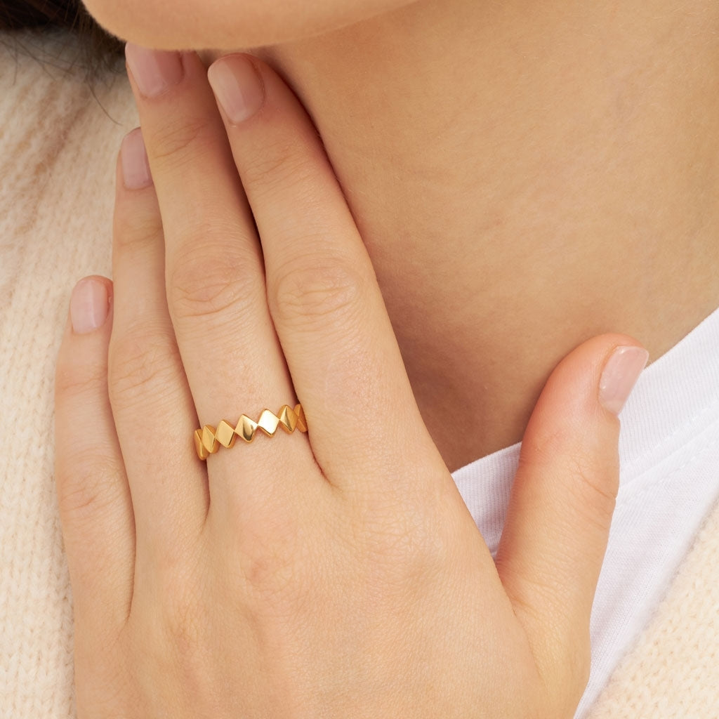 LULU Copenhagen Confetti Ring vergoldetem Silber Rings Vergoldet