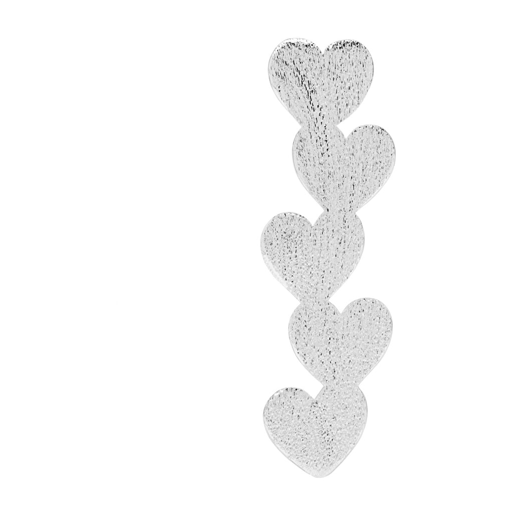LULU Copenhagen Connected Hearts Ohrring 1 stück Ear stud, 1 pcs Silver Plated