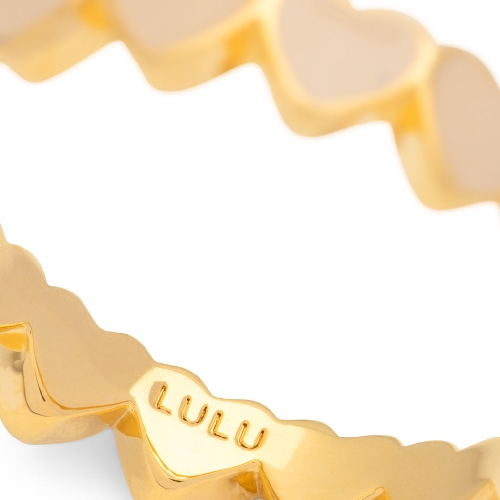 LULU Copenhagen Connected Hearts Ring Rings Buttercream