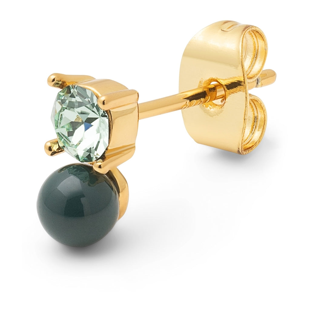 LULU Copenhagen Diamond Eye 1 stück Ear stud, 1 pcs North sea green/Chrysolite