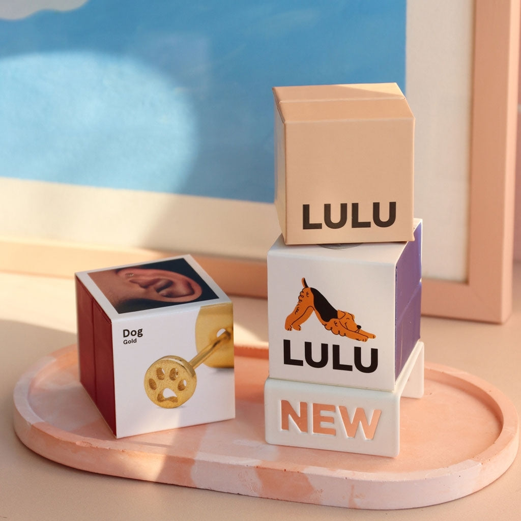 LULU Copenhagen Dog Ohrring 1 stück Ear stud, 1 pcs Vergoldet