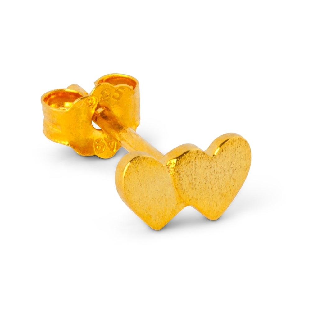LULU Copenhagen Domino Hearts 2 Ohrring 1 stück Ear stud, 1 pcs Vergoldet