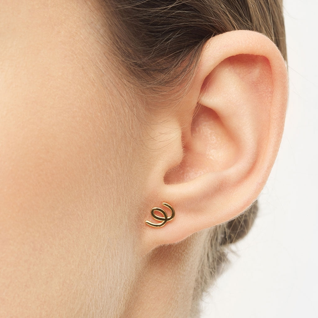 LULU Copenhagen Doodle Ohrring 1 stück Ear stud, 1 pcs Vergoldet