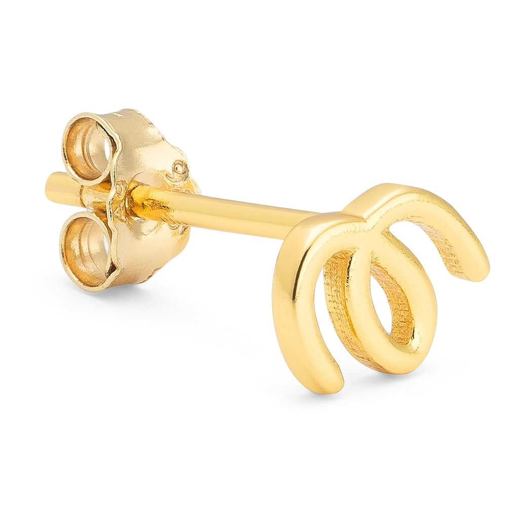 LULU Copenhagen Doodle Ohrring 1 stück Ear stud, 1 pcs Vergoldet
