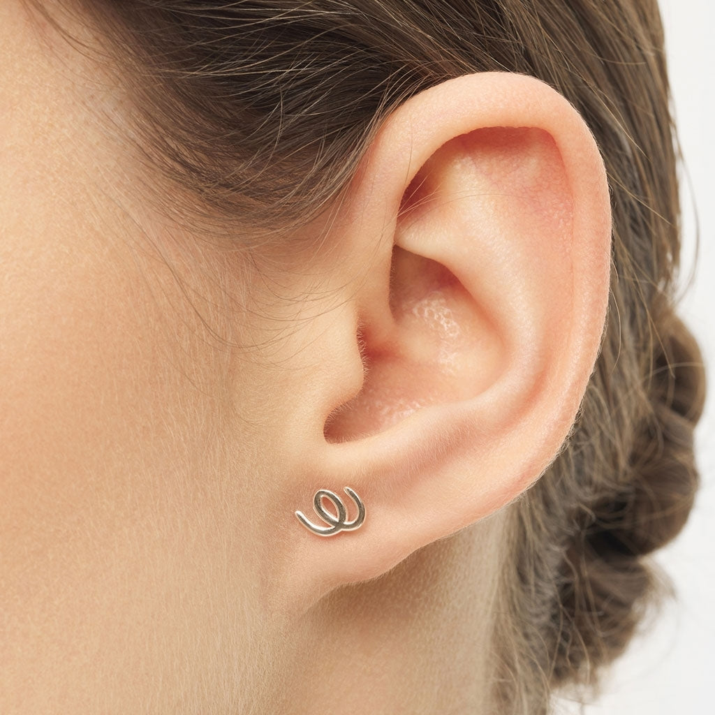 LULU Copenhagen Doodle Ohrring 1 stück Ear stud, 1 pcs Silber