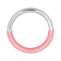 Double Color Ring silber - Silver/Light Pink