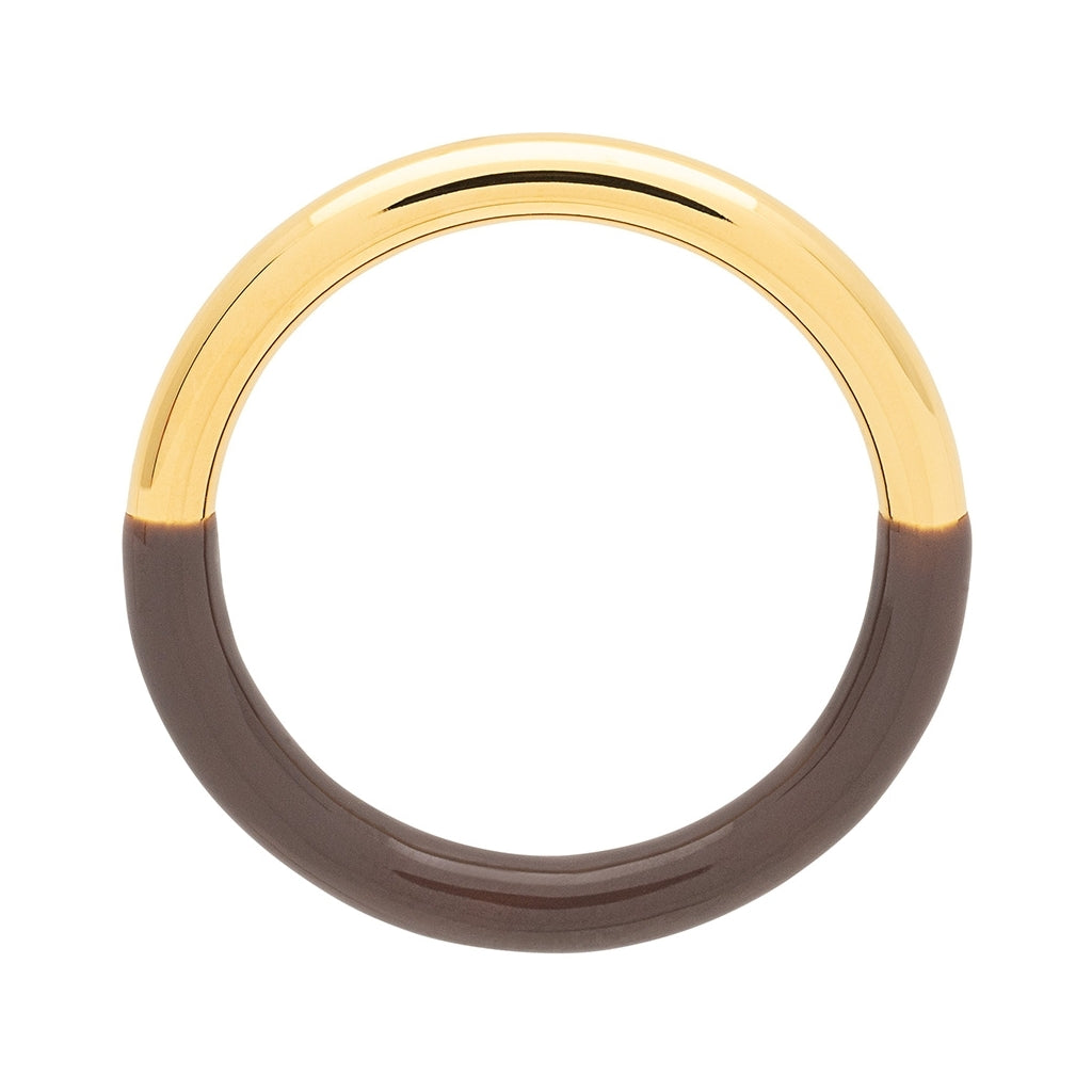 LULU Copenhagen Double Color Ring vergoldet Rings Cocoa Powder