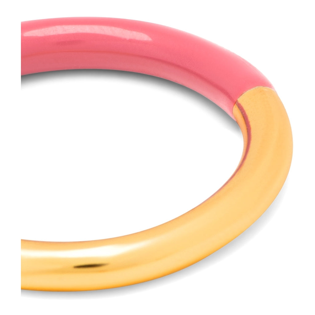 LULU Copenhagen Double Color Ring vergoldet Rings Gold/Coral Pink