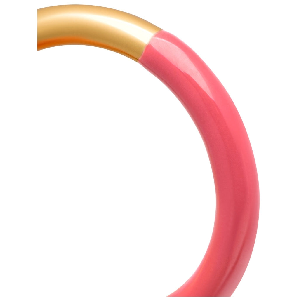 LULU Copenhagen Double Color Ring vergoldet Rings Gold/Coral Pink