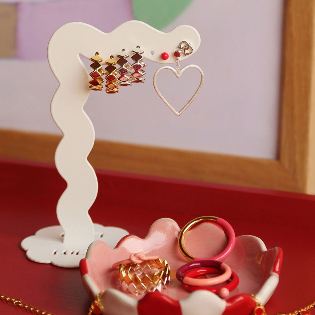 LULU Copenhagen Double Color Ring vergoldet Rings Gold/Coral Pink