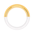 Double Color Ring vergoldet - Gold/White