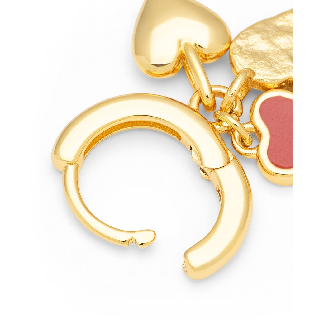 LULU Copenhagen Endless Love 1 stück - Vergoldetes Ear stud, 1 pcs Passion Red