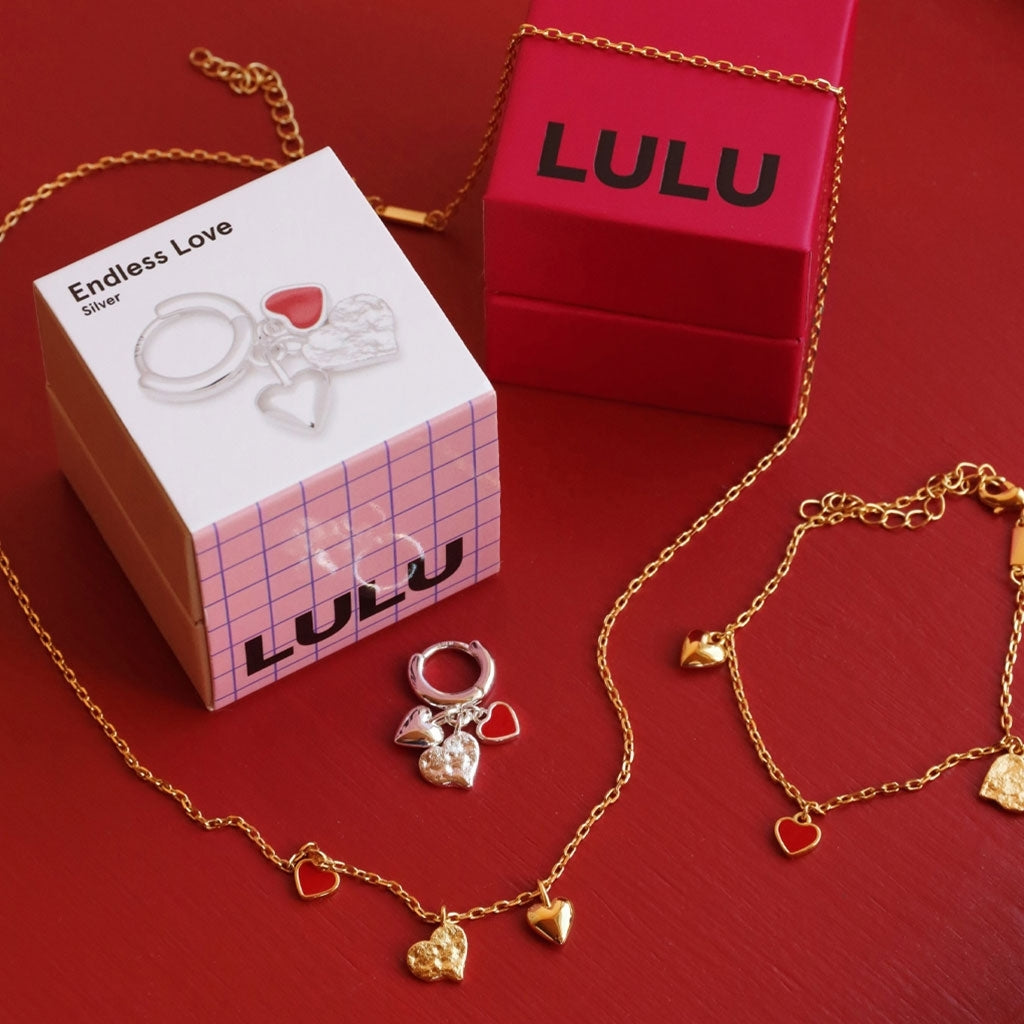 LULU Copenhagen Endless Love Armband - Vergoldetes Bracelets Passion Red