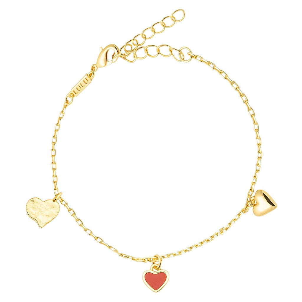 LULU Copenhagen Endless Love Armband - Vergoldetes Bracelets Passion Red