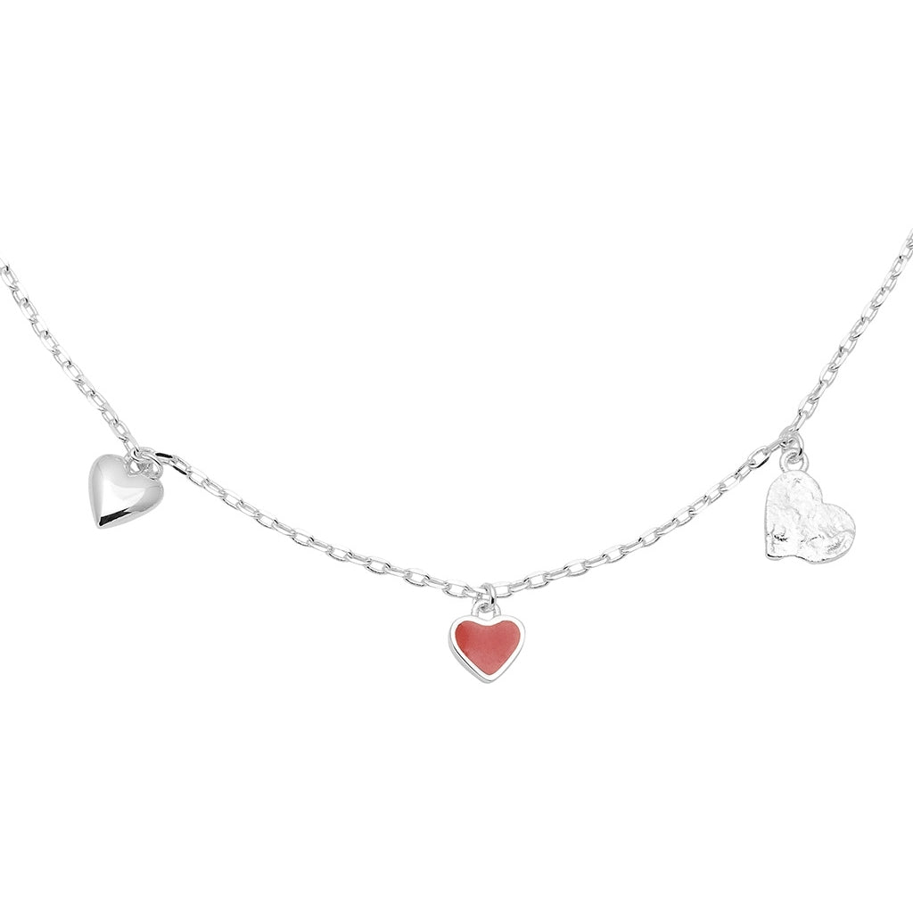 LULU Copenhagen Endless Love Armband - Versilbert Bracelets Passion Red