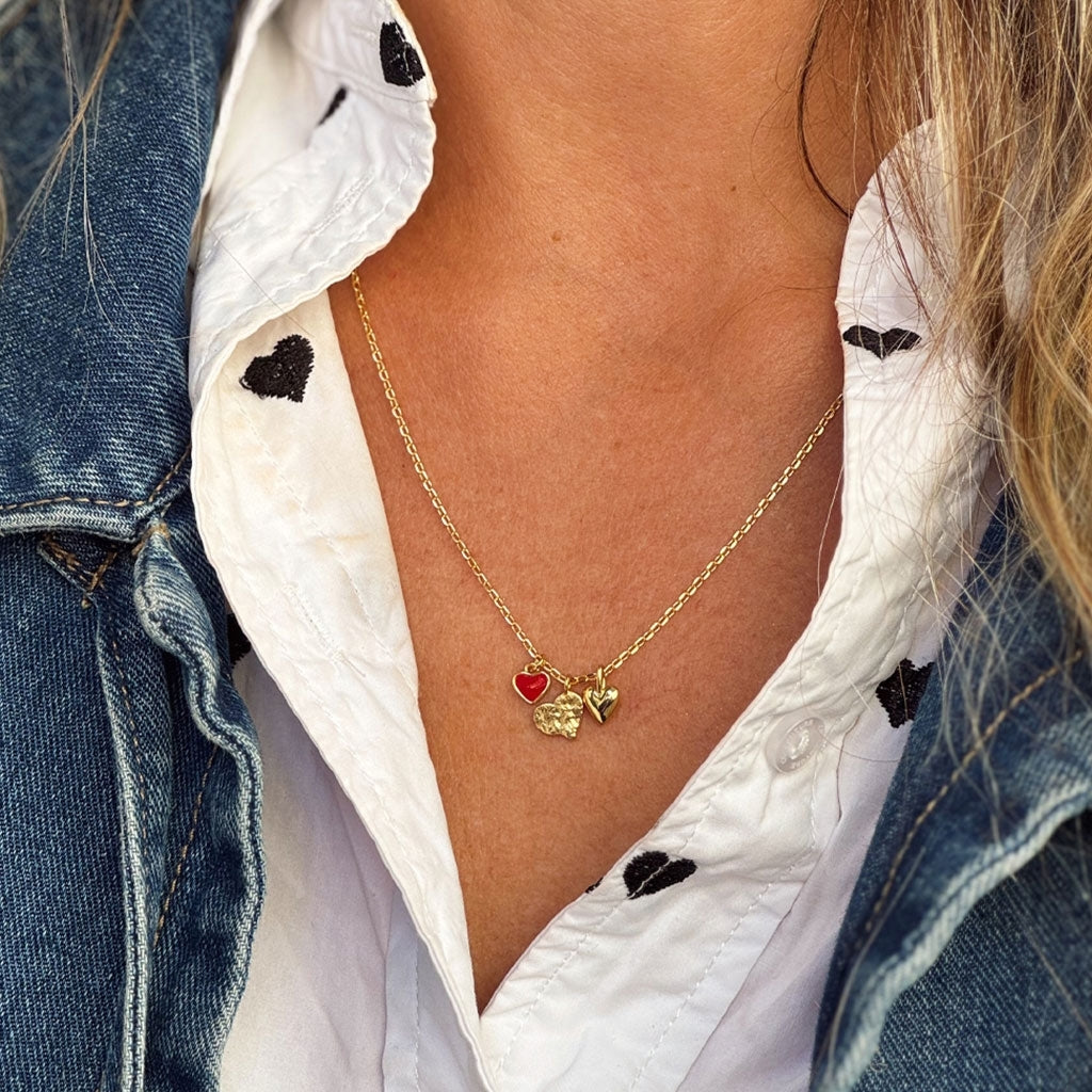 LULU Copenhagen Endless Love Halskette - Vergoldetes Necklaces Passion Red