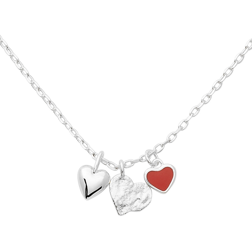 LULU Copenhagen Endless Love Halskette - Versilbert Necklaces Passion Red