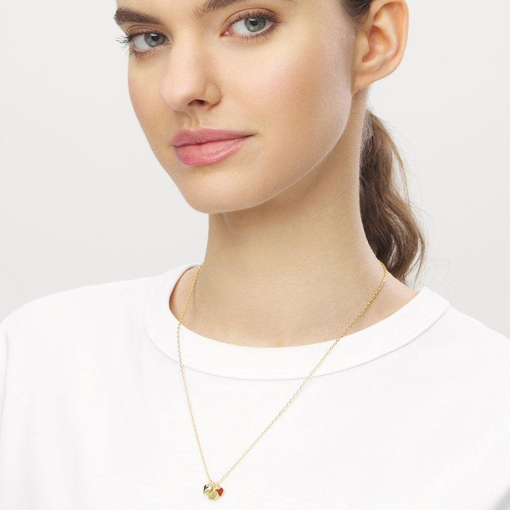 LULU Copenhagen Endless Love Halskette - Versilbert Necklaces Passion Red