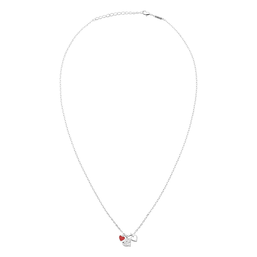 LULU Copenhagen Endless Love Halskette - Versilbert Necklaces Passion Red