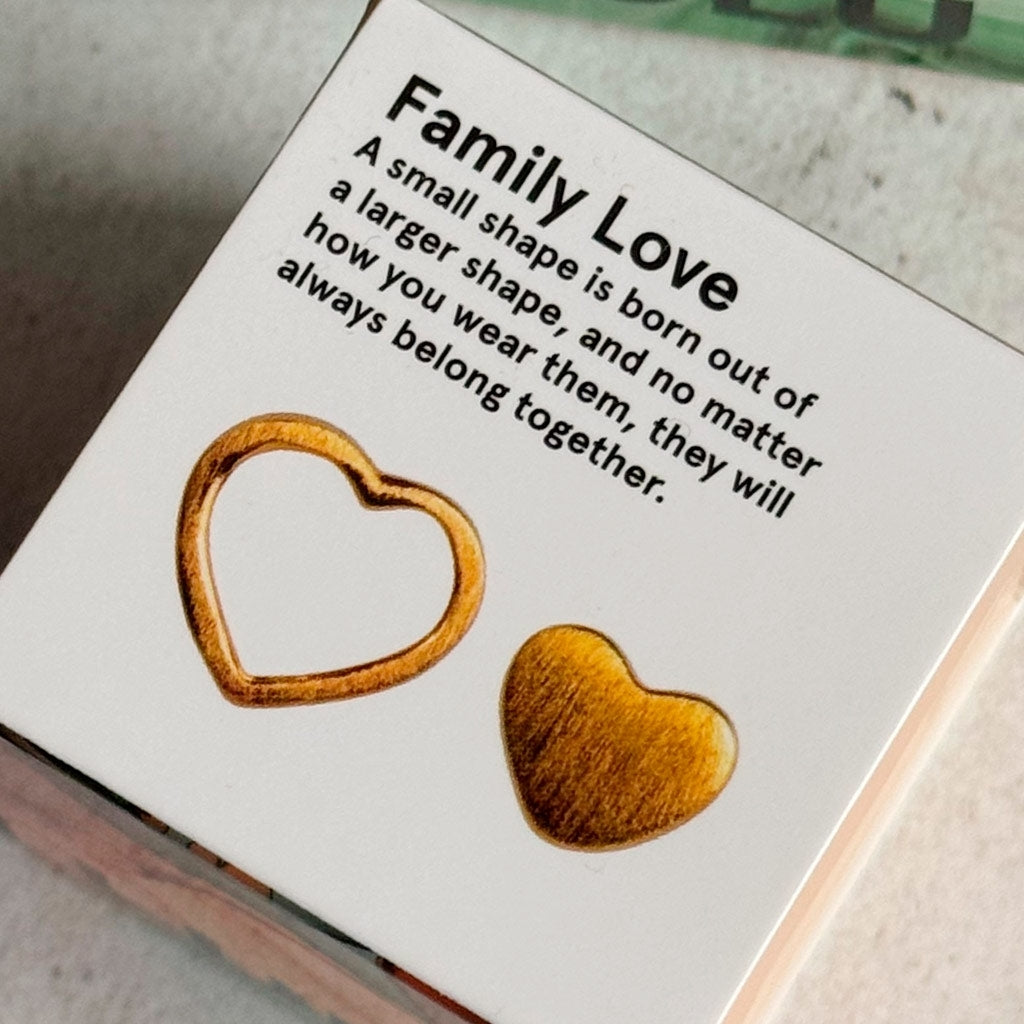 LULU Copenhagen Family Love Ohrringe paar gebürstet Earrings, pairs Vergoldet