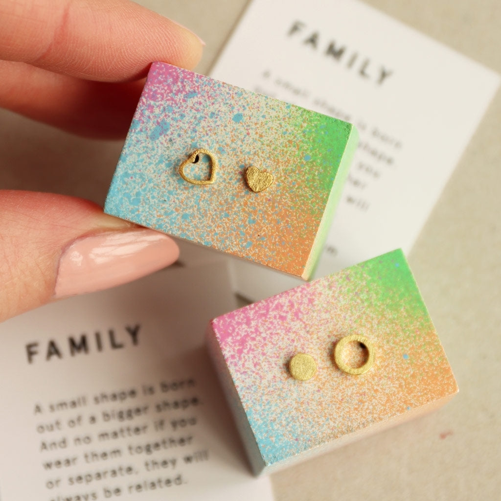 LULU Copenhagen Family Love Ohrringe paar gebürstet Earrings, pairs Vergoldet