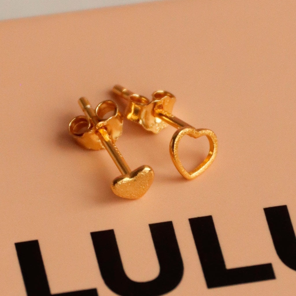 LULU Copenhagen Family Love Ohrringe paar gebürstet Earrings, pairs Vergoldet