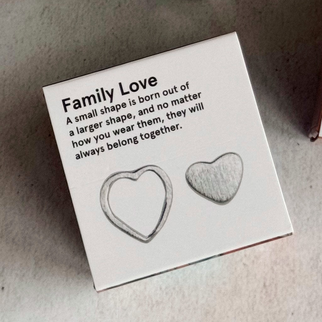 LULU Copenhagen Family Love Ohrringe paar gebürstet Earrings, pairs Silber