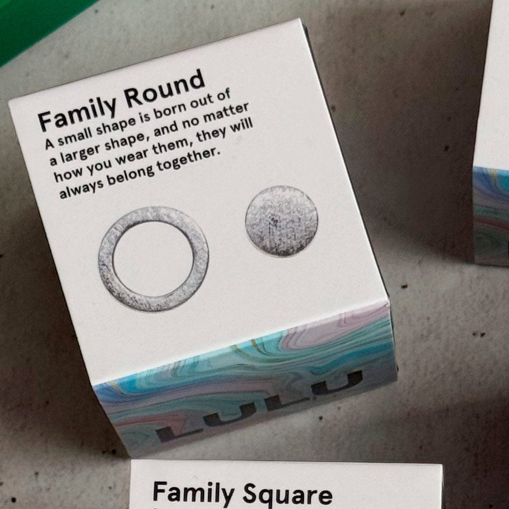 LULU Copenhagen Family Round Ohrringe paar gebürstet Earrings, pairs Silber