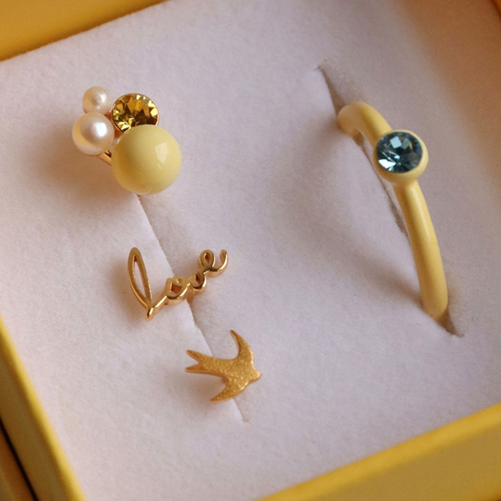 LULU Copenhagen For My Love Ohrring 1 stück Ear stud, 1 pcs Vergoldet