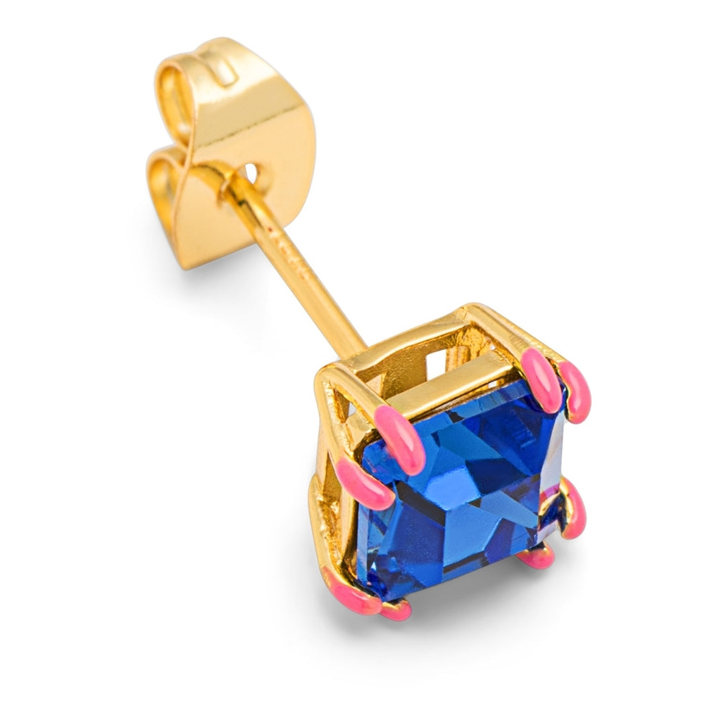 LULU Copenhagen Gala Crystal Bling Ohrring 1 stück Ear stud, 1 pcs Capri Blue/Pink