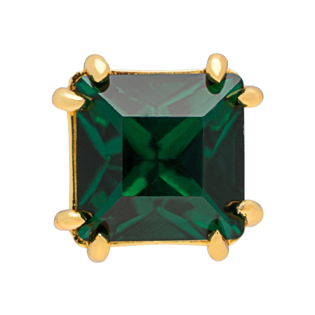 LULU Copenhagen Gala Crystal Bling Ohrring 1 stück Ear stud, 1 pcs Emerald/Gold Plated