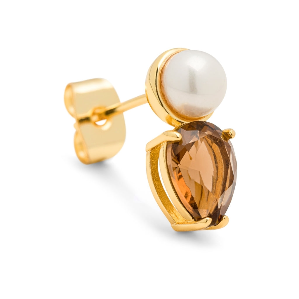 LULU Copenhagen Gala The Drop Ohrring 1 stück Ear stud, 1 pcs Vergoldet