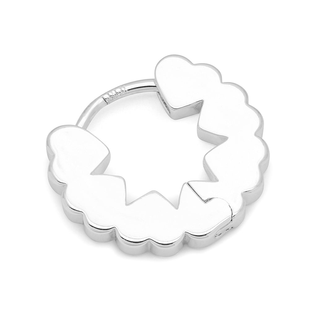 LULU Copenhagen Heart Hoops Paar Hoops Silver Plated