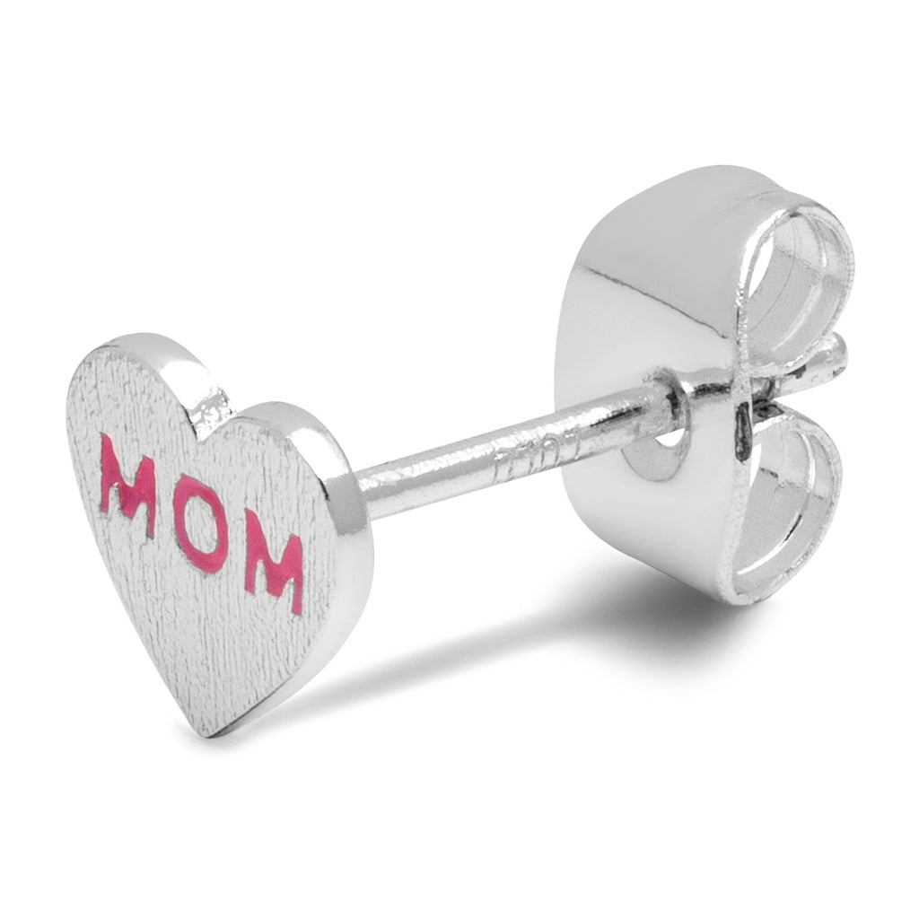 LULU Copenhagen Heart Mom Ohrring 1 stück vergoldet Ear stud, 1 pcs Pink