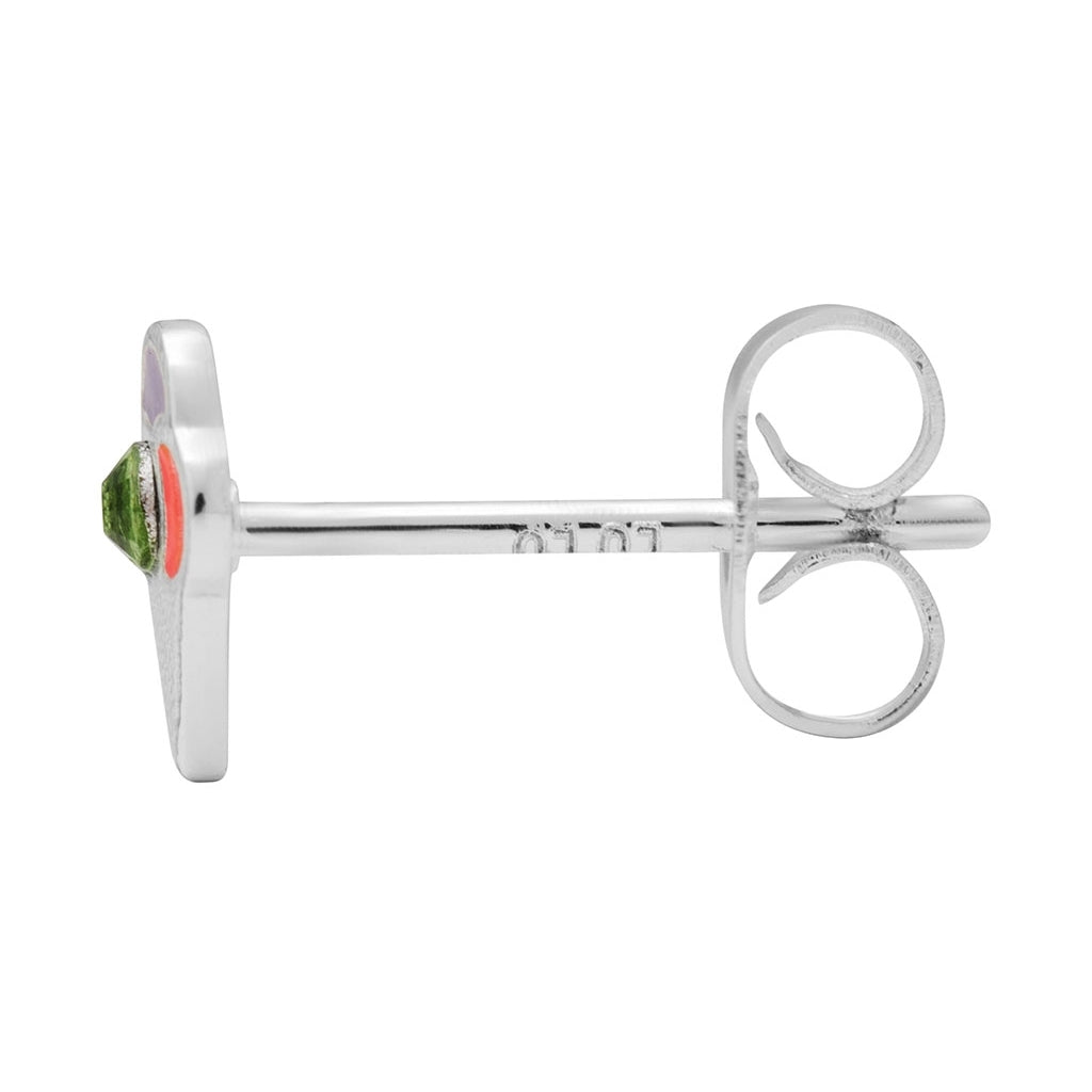 LULU Copenhagen Ice Cone Crystal Ohrring 1 stück Ear stud, 1 pcs Silver Plated