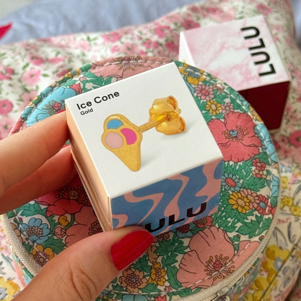LULU Copenhagen Ice cone Ohrring 1 stück Ear stud, 1 pcs Vergoldet