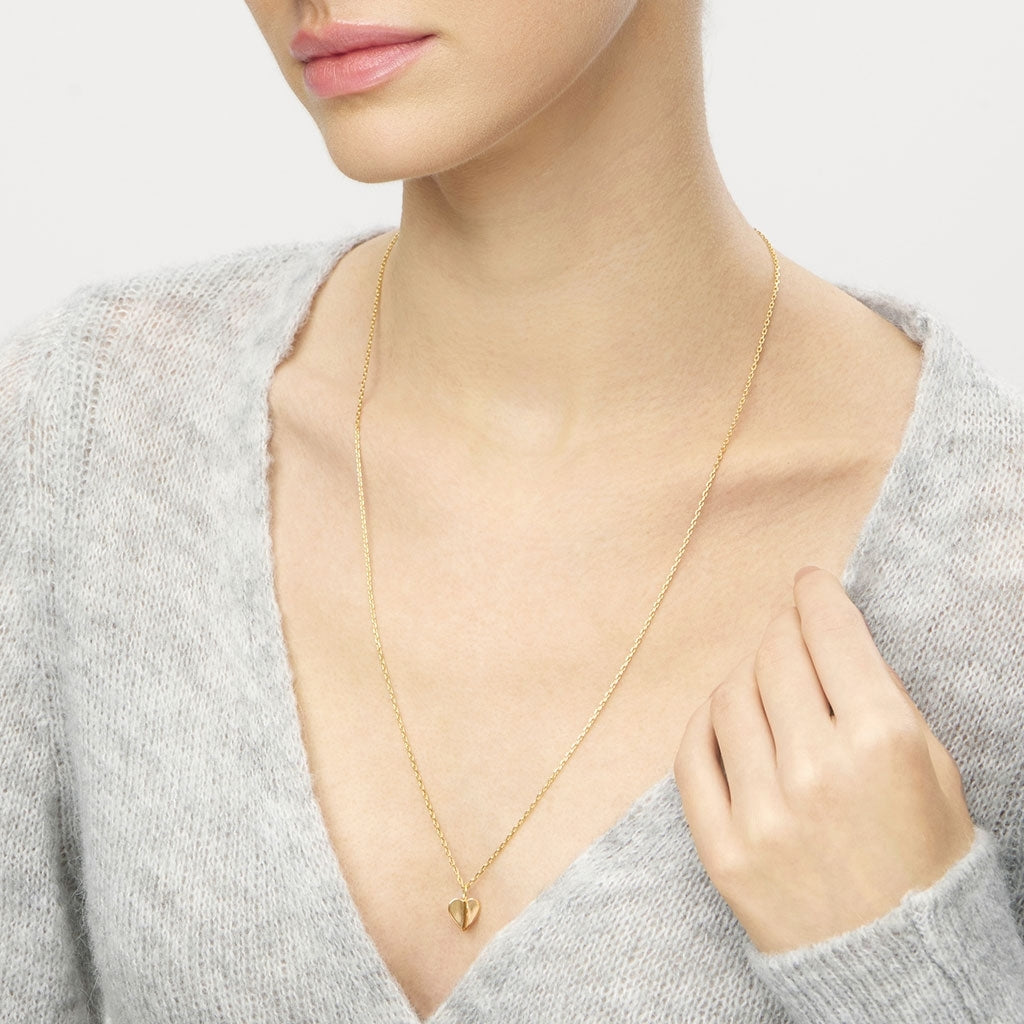 LULU Copenhagen Lemon Heart Halskette Necklaces Silver Plated