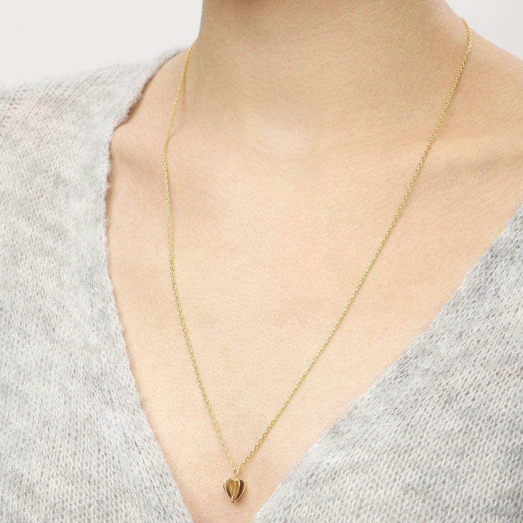 LULU Copenhagen Lemon Heart Halskette Vergoldet Necklaces Vergoldet