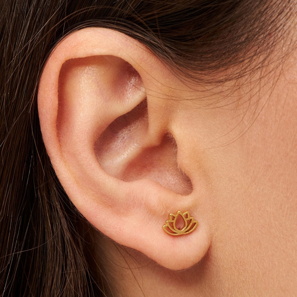 LULU Copenhagen Lotus Ohrring 1 stück Ear stud, 1 pcs Vergoldet