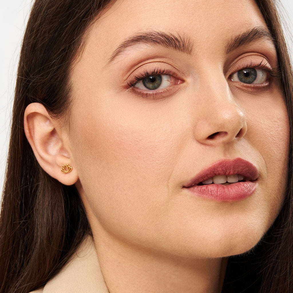 LULU Copenhagen Lotus Ohrring 1 stück Ear stud, 1 pcs Vergoldet