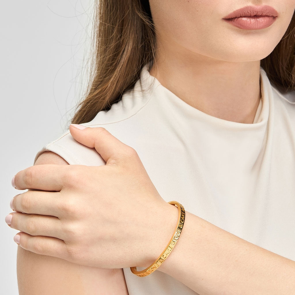 LULU Copenhagen Love & Cake Bangle - Vergoldetes Bracelets Vergoldet