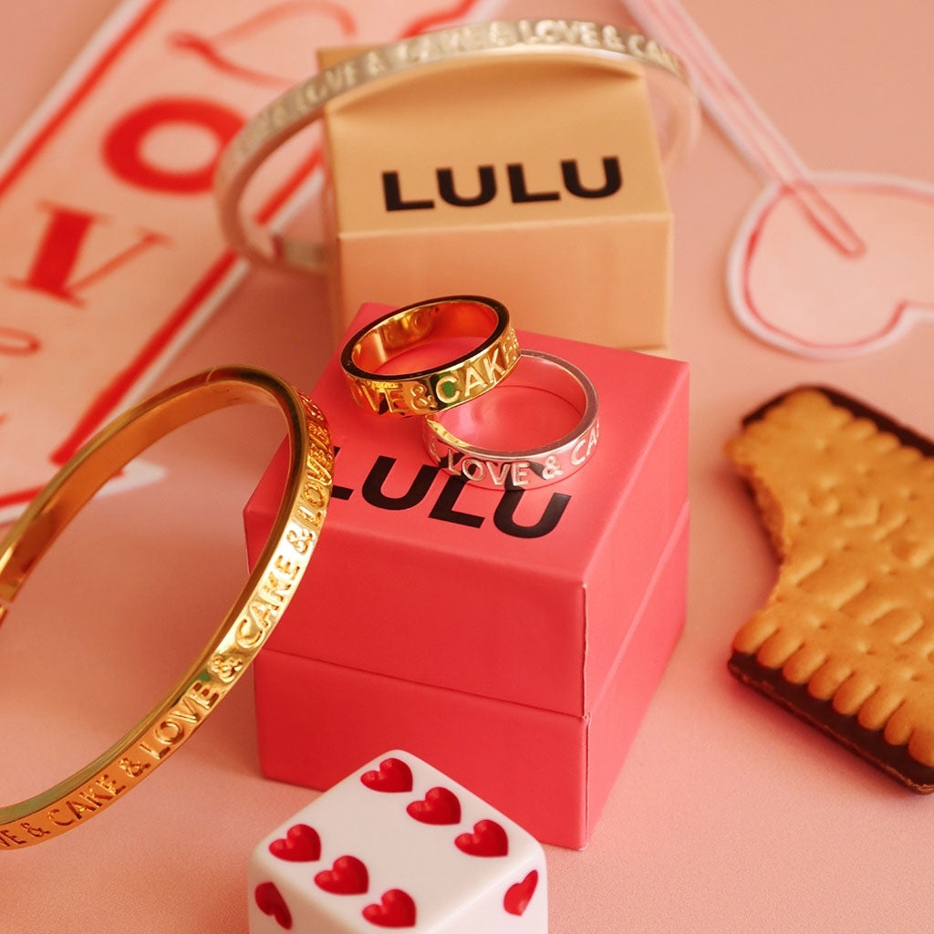 LULU Copenhagen Love & Cake Ring Rings Vergoldet