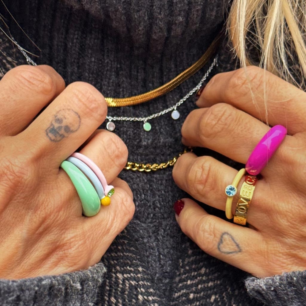 LULU Copenhagen Love & Cake Ring Rings Vergoldet