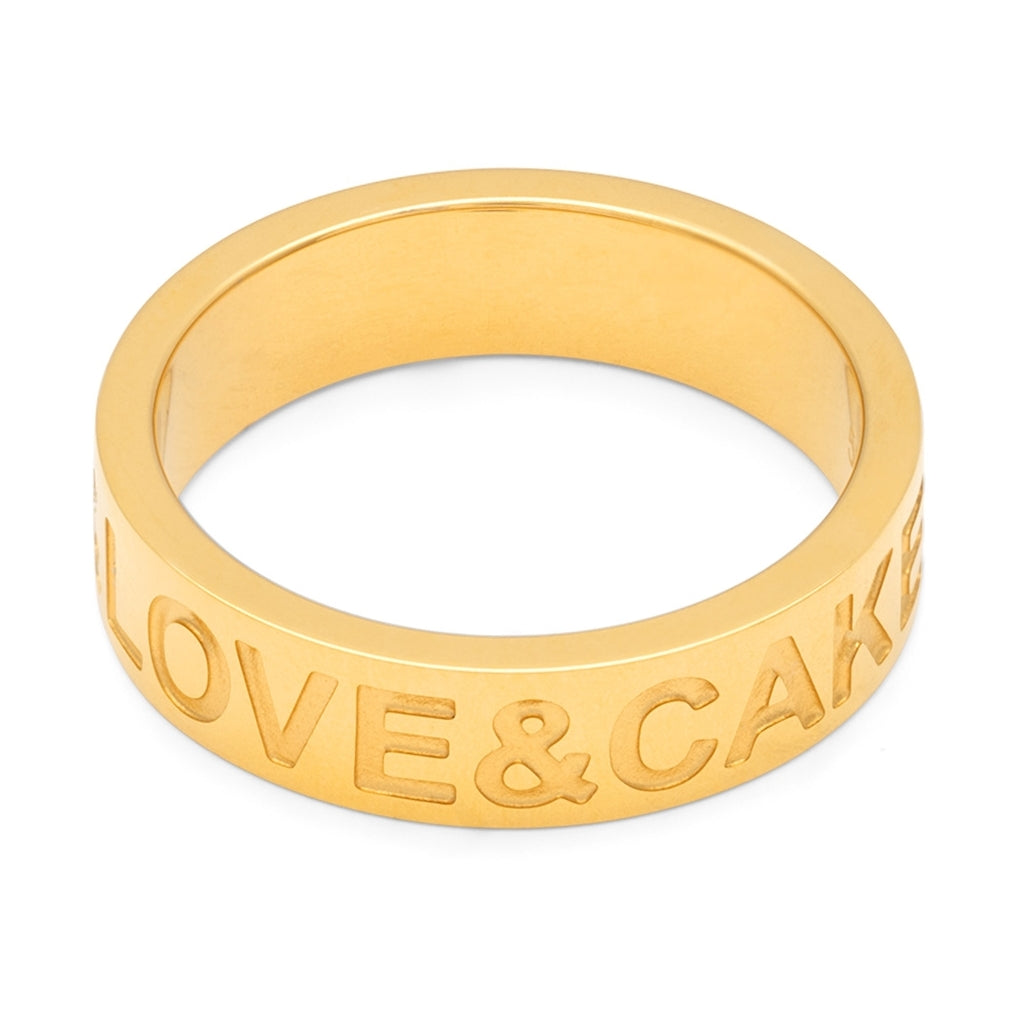 LULU Copenhagen Love & Cake Ring Rings Vergoldet