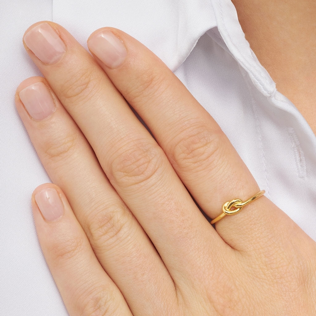 LULU Copenhagen Love Knot Ring Vergoldet Rings Vergoldet