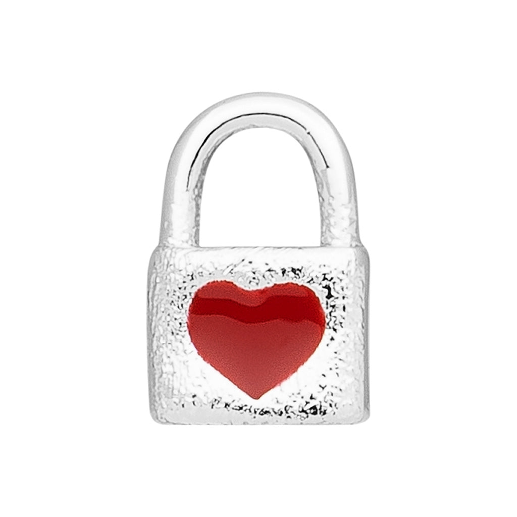 LULU Copenhagen Love Lock 1 stück Ear stud, 1 pcs Silver Plated