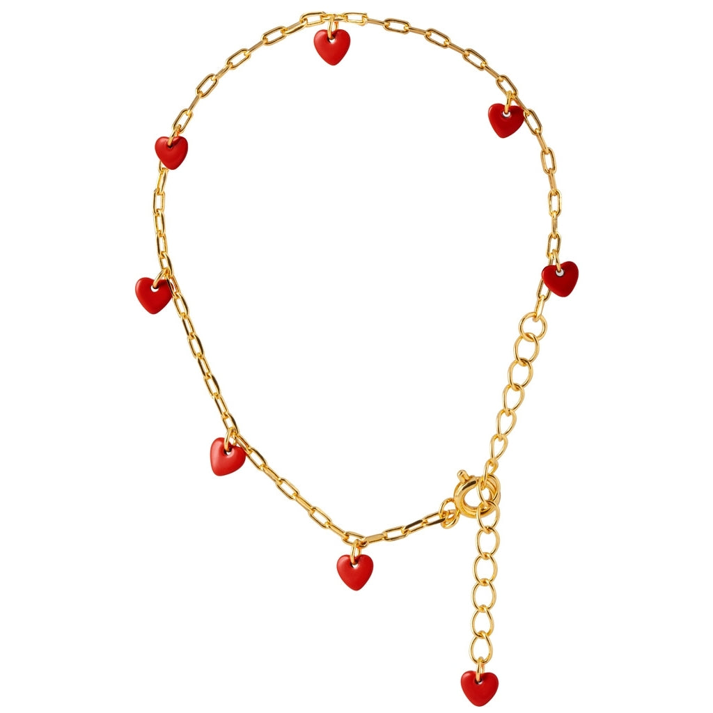 LULU Copenhagen Love U Armband vergoldet Bracelets Passion Red