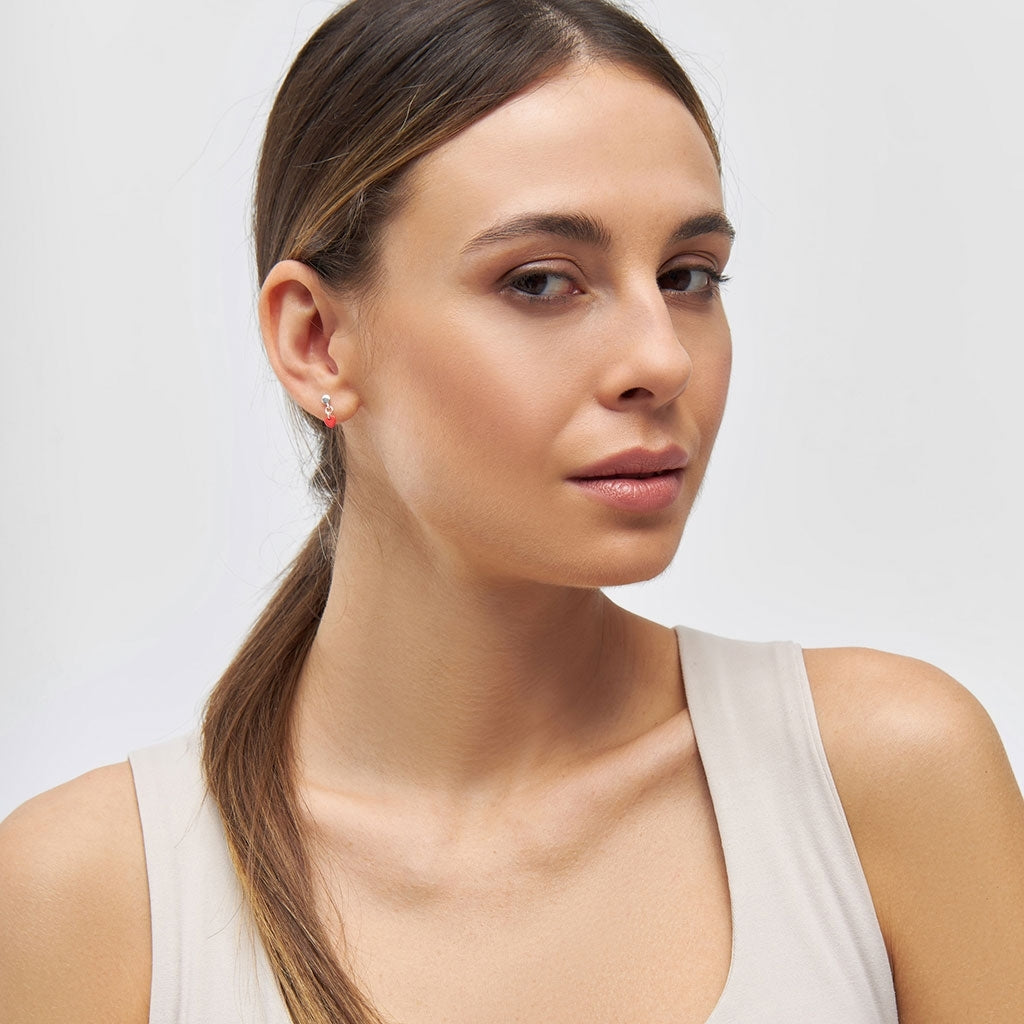 LULU Copenhagen Love U Dangling Ohrring 1 stück Ear stud, 1 pcs Lippenstift Rot