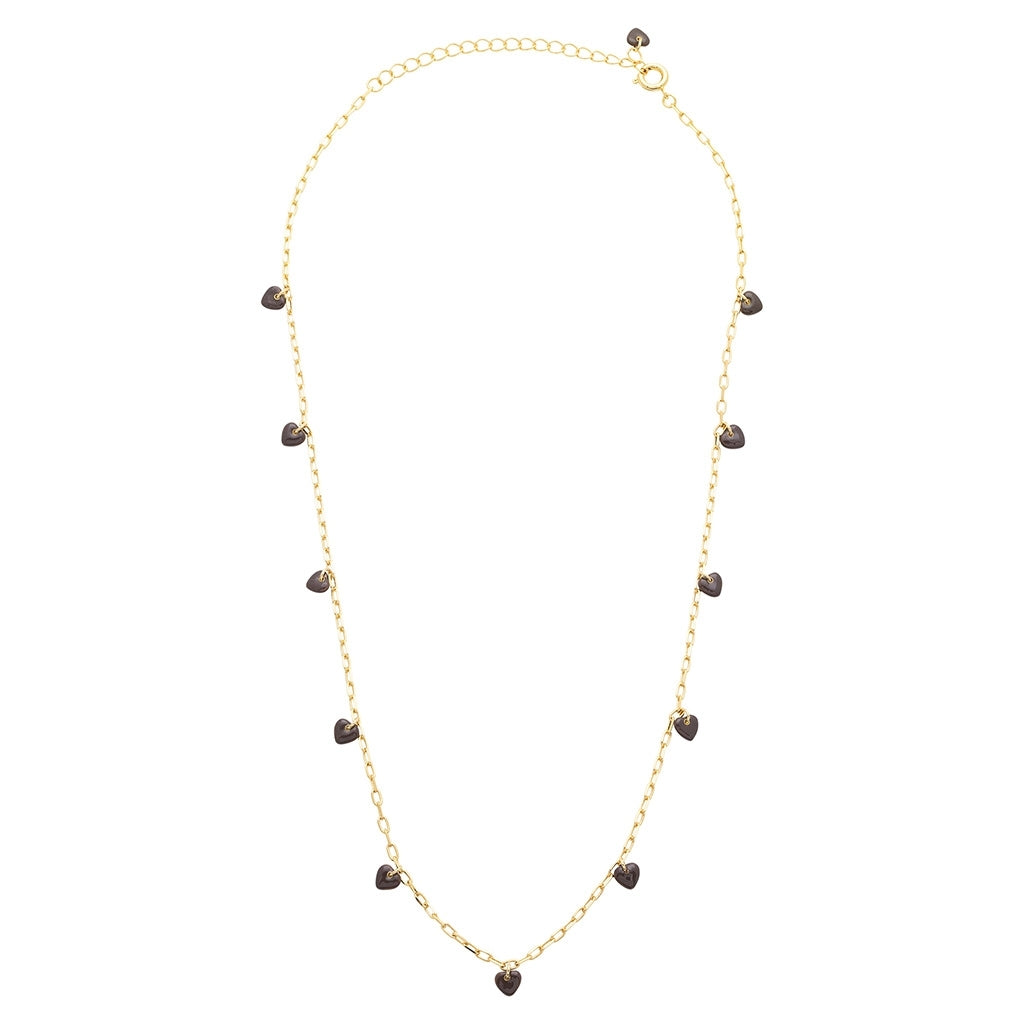 LULU Copenhagen Love U Halskette vergoldet Necklaces Cocoa Powder