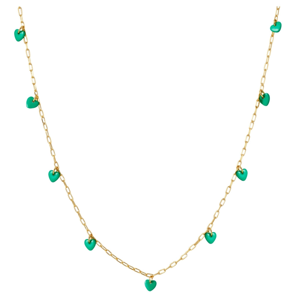LULU Copenhagen Love U Halskette vergoldet Necklaces Hellgrün